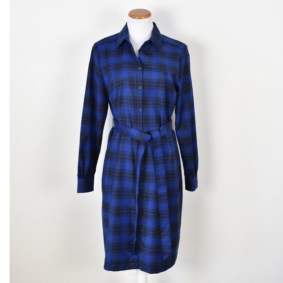 Brooks Brothers Dresses & Skirts - Brooks Brothers Plaid Wool Belted Shirt Dress - 10